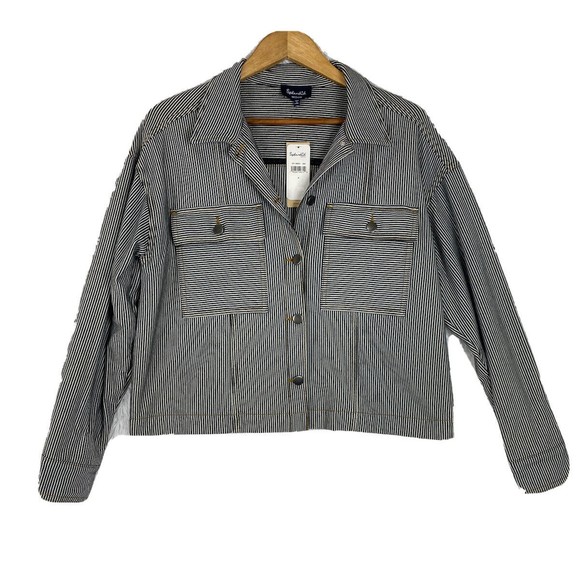Splendid Starboard Indigo Stripe Cropped Jacket Size M New w/Tags  $158 - Picture 1 of 12